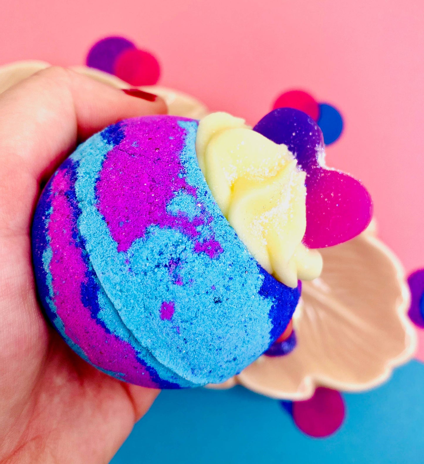 Rainbow Sorbet Bath Bomb with Cocoa Shea Butter