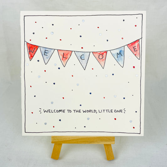 New Baby Card - Welcome to the World Little One