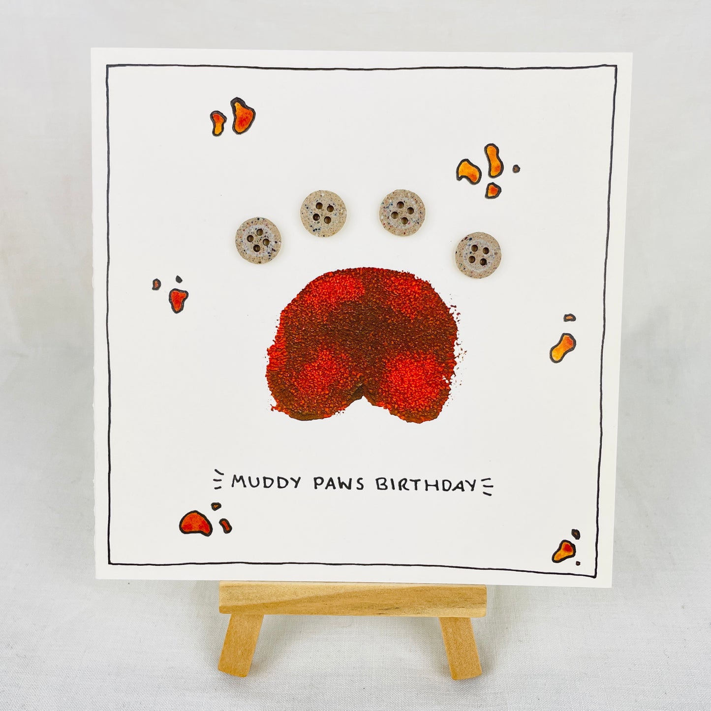 Greetings Card: “Muddy Paws Birthday”