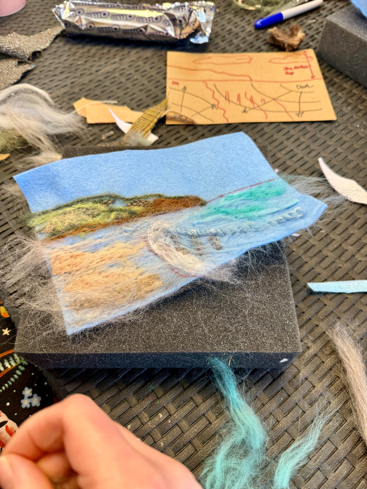 Needle Felt Seascape Workshop Saturday 31st May 2025