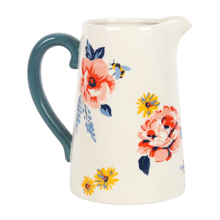 Flower Jug: Bee & Bloom Ceramic Flower Jug