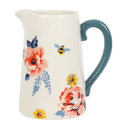 Flower Jug: Bee & Bloom Ceramic Flower Jug