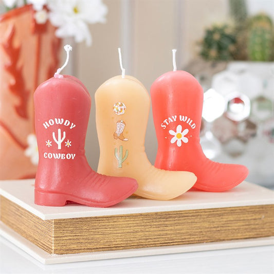 Cowboy Boots Shaped Candle