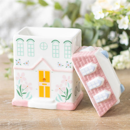 Pastel pink townhouse wax melt burner