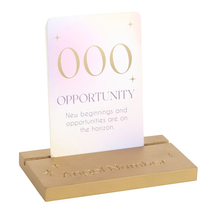 Angel Number Affirmation Cards with Wooden Stand – Divine Guidance for Daily Inspiration