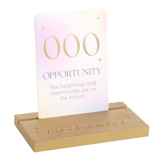 Angel Number Affirmation Cards with Wooden Stand – Divine Guidance for Daily Inspiration