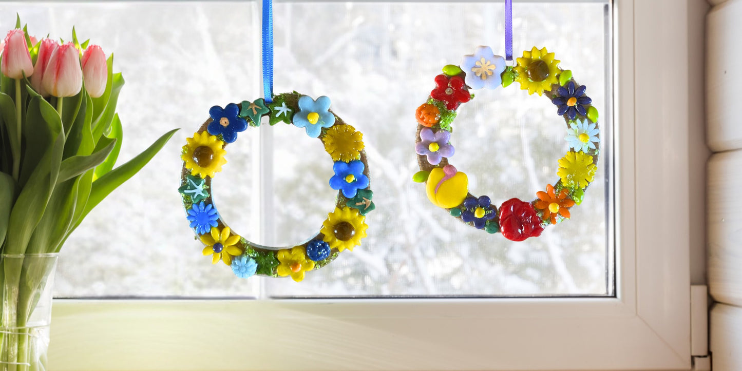 Fused Glass Spring Wreath Workshop 18th January