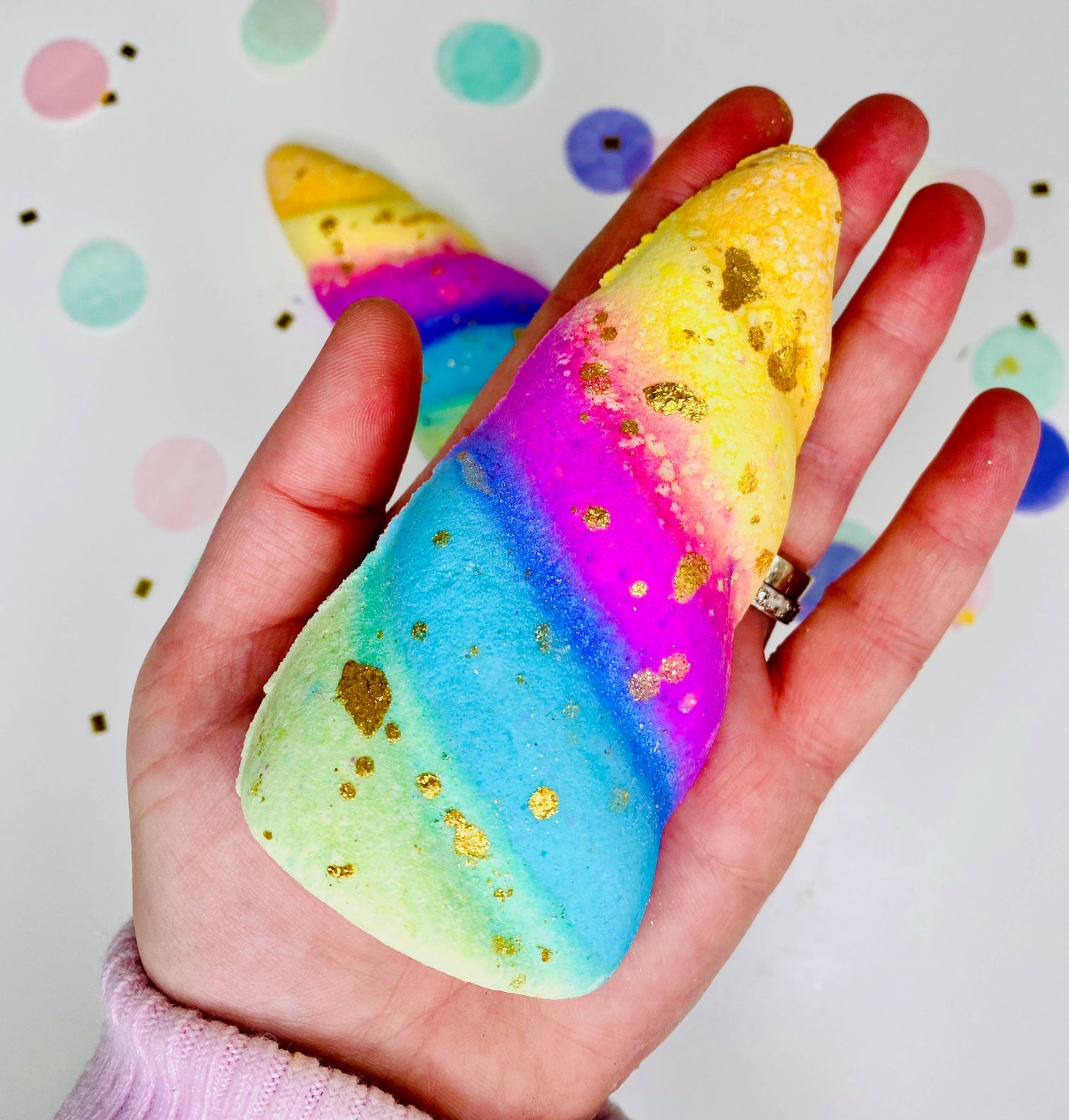 Unicorn Horn Hidden Rainbow Bath Bomb