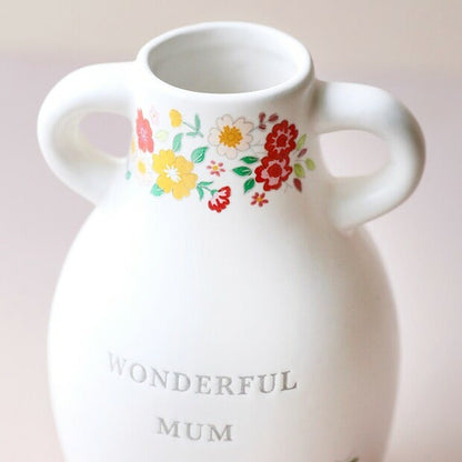 Wonderful Mum Ceramic Floral Vase - Forever After Collective