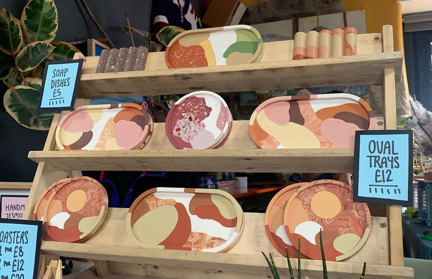 Make your own Oval Trinket Tray, Terrazzo Pot and Marbled Coaster Workshop Thursday 14th March - Forever After Collective