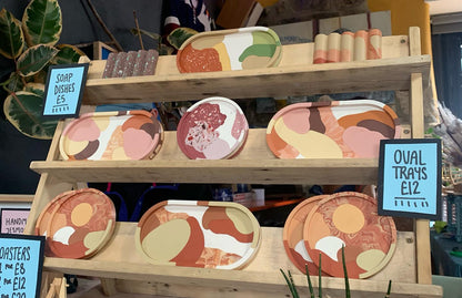 Make your own Oval Trinket Tray, Terrazzo Pot and Marbled Coaster Workshop Thursday 14th March - Forever After Collective